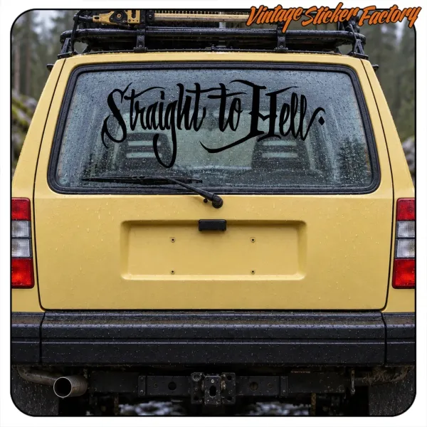 STRAIGHT TO HELL' STICKERS.