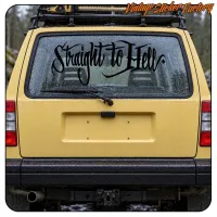 AUTOCOLLANT STRAIGHT TO HELL. ACHETEZ DES AUTOCOLLANTS EN VINYLE.