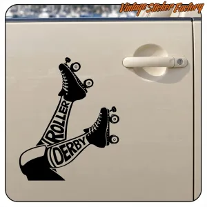 Vinyle ROLLER DERBY appliqué sur la porte d’un véhicule