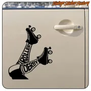 ROLLER DERBY vinyl applied to a vehicle door