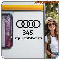 AUTOCOLLANT AUDI 345 QUATTRO. ACHETEZ DES AUTOCOLLANTS EN VINYLE.