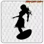 Surf Girl Sticker for Decorating | Vintage Sticker Factory