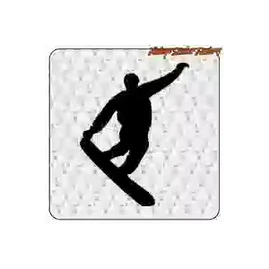 Die-cut vinyl snowboard sticker