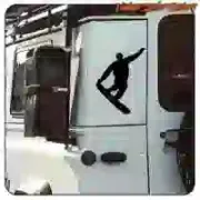 Autocollant snowboard en vinyle découpé