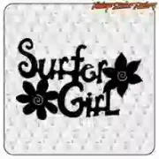 Gestanzter Vinylaufkleber Surfer Girl