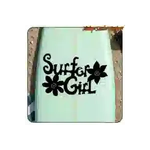Autocollant Surfer Girl en vinyle découpé