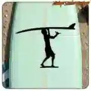 Pegatina surf “HANG ON” con tabla