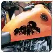 Skulls sticker for motorbikes and helmets
