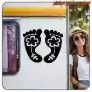 Sticker Pieds de surf | Vinyle décoratif
