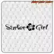 Die-cut vinyl Surfer Girl sticker