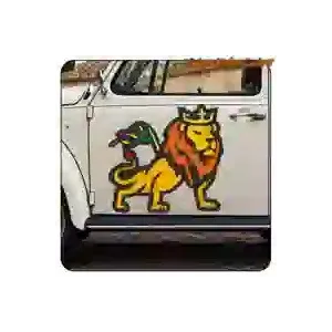 Mehrfarbiger Löwe-Rasta-Aufkleber | Vintage Sticker Factory