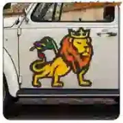 Multicolour Lion Rasta Sticker | Vintage Sticker Factory