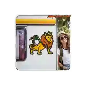 Mehrfarbiger Löwe-Rasta-Aufkleber | Vintage Sticker Factory