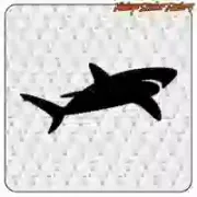 Shark sticker in die-cut vinyl