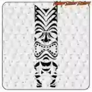 Surf Tiki sticker in cut vinyl