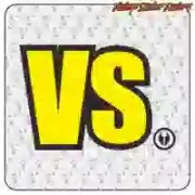 Mehrfarbiger VS-Skateboard-Aufkleber