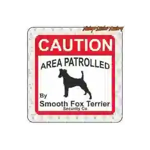 CAUTION AREA PATROLLED sticker for dog lovers