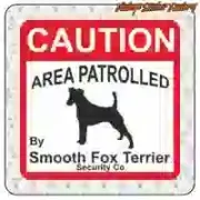 Pegatina CAUTION AREA PATROLLED para amantes de perros