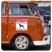 CAUTION AREA PATROLLED sticker for dog lovers