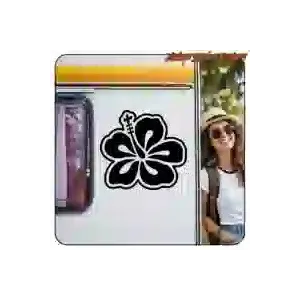 Hawaiian Hibiscus Flower Sticker | Surf Vinyl