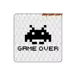 Retro Space Invaders Game Over Sticker