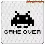 Autocollant rétro Space Invaders Game Over