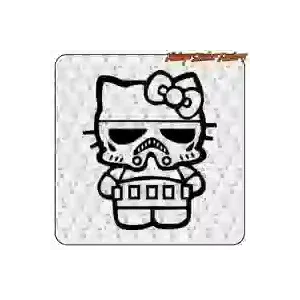 Pegatina Kitty Storm Trooper inspirada en Star Wars