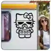 Pegatina Kitty Storm Trooper inspirada en Star Wars