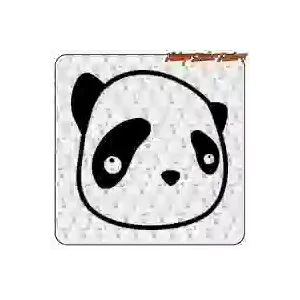 Cut vinyl panda sticker