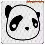 Panda-Aufkleber aus Schneidevinyl