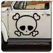 Pegatina de calavera Custom Culture