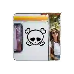 Sticker tête de mort Custom Culture