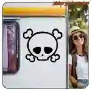 Pegatina de calavera Custom Culture