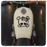 Autocollant Crâne Nœud Custom Culture