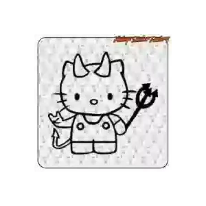 Pegatina Kitty Demonio | Vintage Sticker Factory