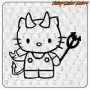 Kitty Demon Aufkleber | Vintage Sticker Factory