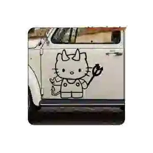 Autocollant Kitty Démon | Vintage Sticker Factory
