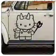 Kitty Demon Aufkleber | Vintage Sticker Factory