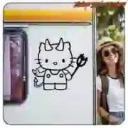 Pegatina Kitty Demonio | Vintage Sticker Factory