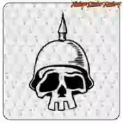 Pegatina calavera con casco WWI | Vinilo Custom
