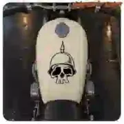 Skull with WWI Helmet Sticker | Custom Vinyl