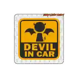 Pegatina Devil in Car para coche