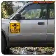 Autocollant Devil in Car pour voiture
