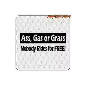 Pegatina ASS GAS OR GRASS para moto custom