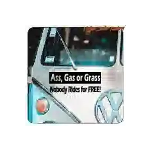 ASS GAS OR GRASS sticker for custom motorcycles