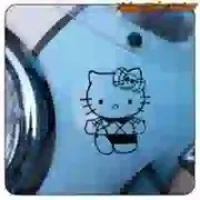 Autocollant pin-up Kitty Old School | Custom Culture