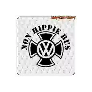 NON HIPPIE BUS MALTA Sticker | Vintage Sticker Factory