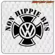 Autocollant NON HIPPIE BUS MALTA | Vintage Sticker Factory