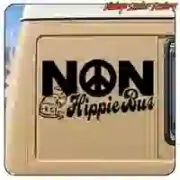 NON HIPPIE BUS Aufkleber für Camper und Vanlife