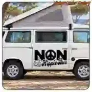 Autocollant NON HIPPIE BUS pour camper et vanlife